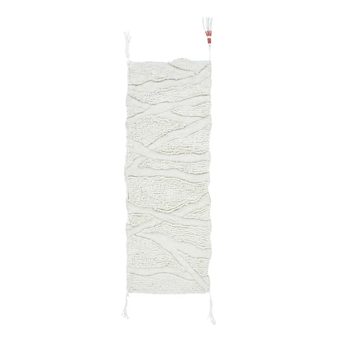 Bílý ručně tkaný vlněný běhoun 70x200 cm Ivory Lorena Canals