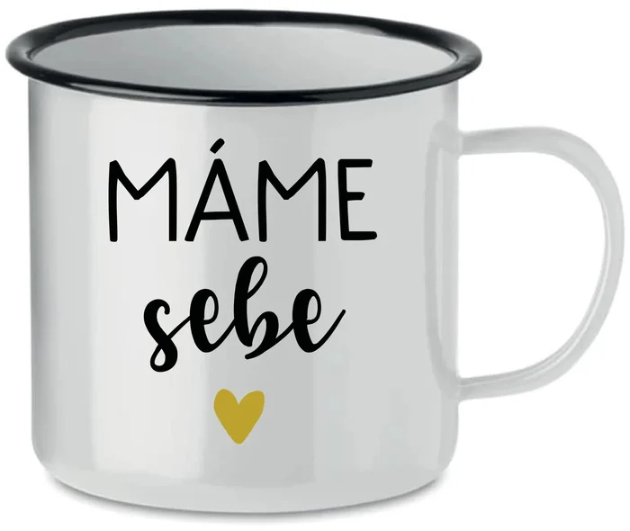 Bílý smaltovaný plecháček 350 ml
