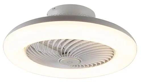 Bílý stropní ventilátor s LED osvětlením 55,5 cm