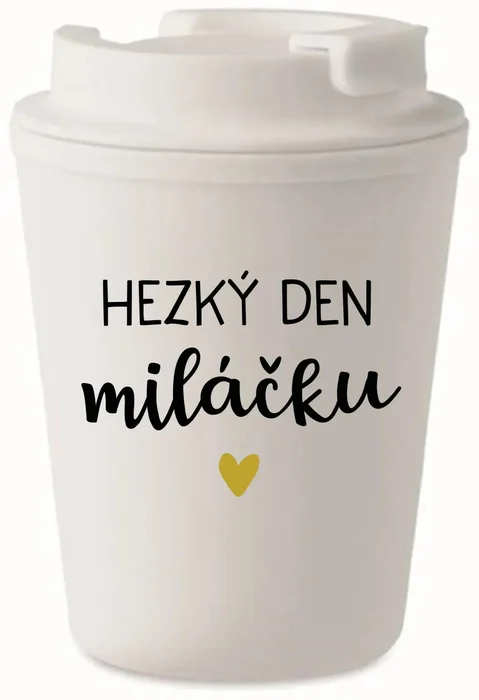 Bílý termohrnek 300 ml s vtipným motivem