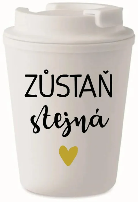 Bílý termohrnek 300 ml s vtipným potiskem