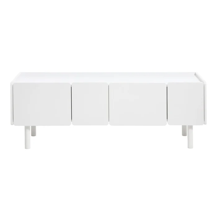 Bílý TV stolek Bera 160x55x45 cm