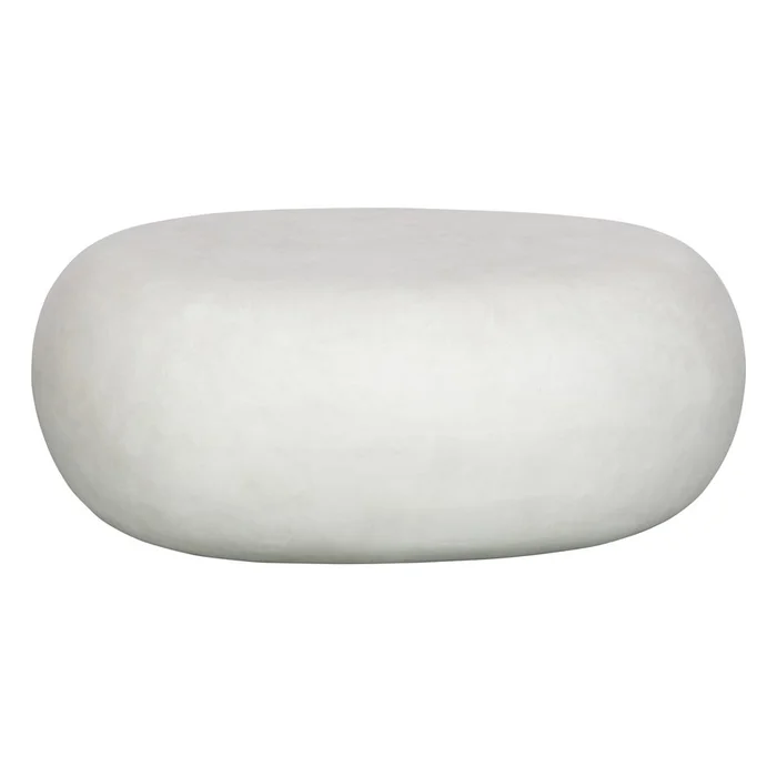 Bílý venkovní konferenční stolek Pebble 49x65 cm
