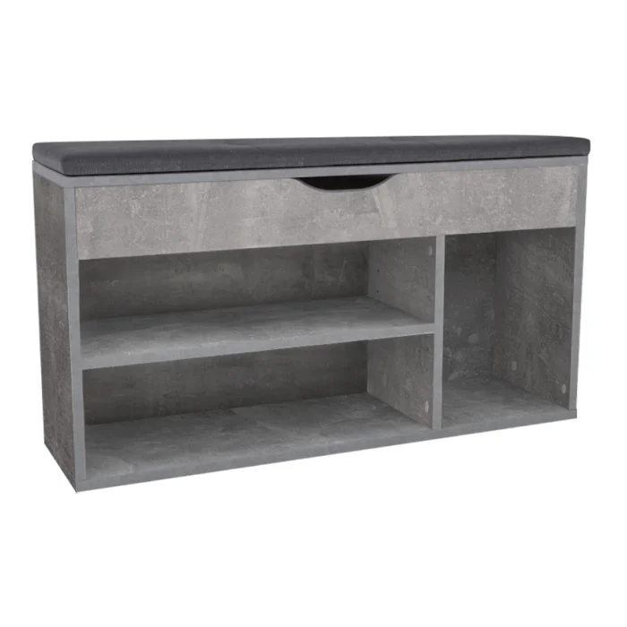 Botník s lavicí Beton FUDDY NEW