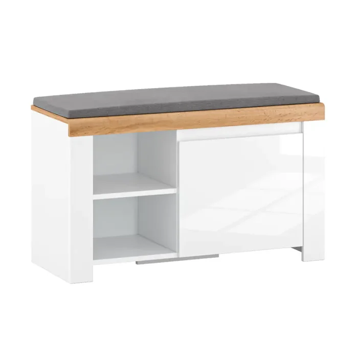 Botník VILGO 1D, bílá/dub Wotan