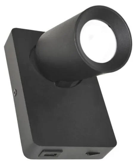 BOWI Nástěnné LED svítidlo TAFT s USB nabíjením