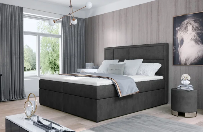 Boxspring BARBARIO 06 160x200 tmavě šedá