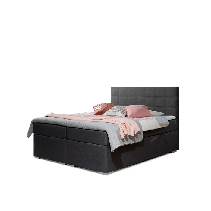 Boxspring HIRSUTA 01 160×200 cm tmavě šedá Sawana