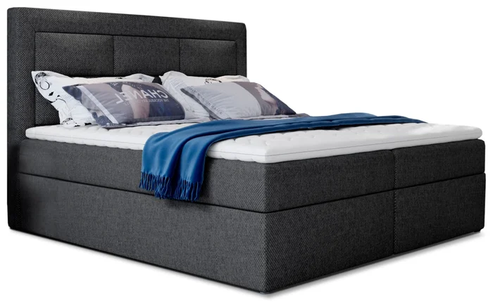 Boxspring Korbela 08 180x200 cm – tmavě šedá látka