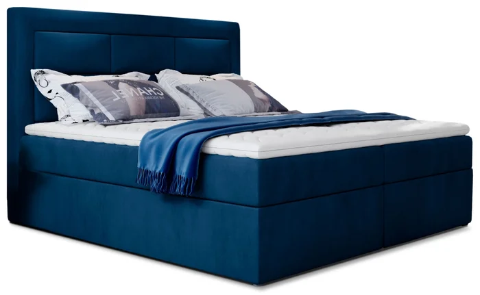 Boxspring Korbela 14 160×200 cm – modrá látka