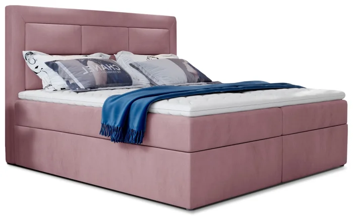 Boxspring KORBELA 16 140x200 – růžová látka