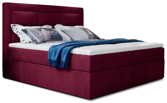 Boxspring KORBELA 17 180x200 vínově červená