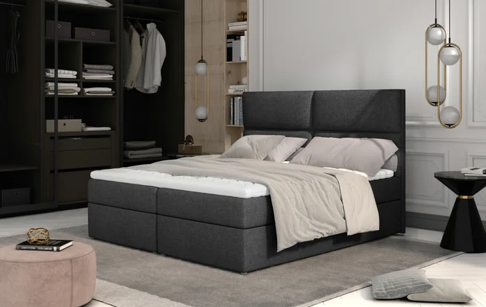 Boxspring PILANSI 03 140x200 tmavě šedá Inari 96