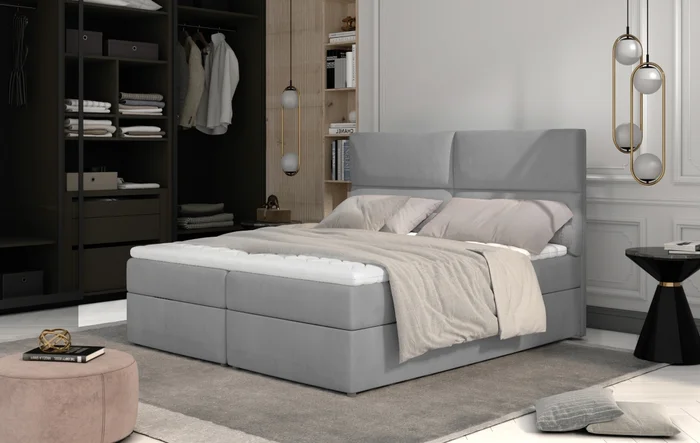 Boxspring PILANSI 05 180x200 světle šedá