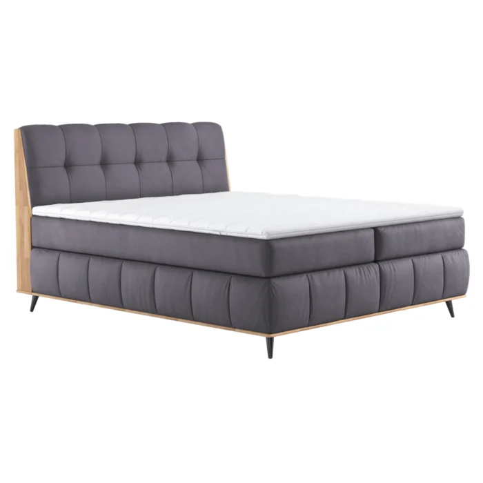 Boxspring postel 180x200 cm tmavě šedá ELISA