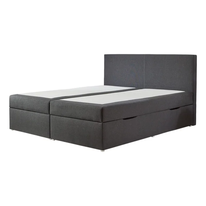 Boxspring postel Harry 180x200 cm s úložným prostorem šedá