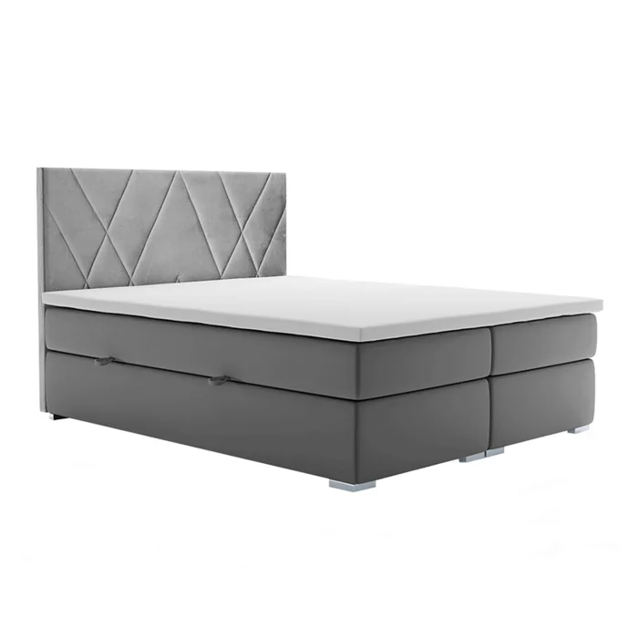 Boxspring postel ORA 160×200 šedá