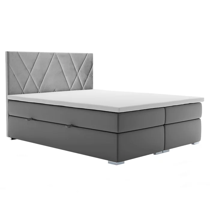 Boxspring postel ORA šedá 180x200
