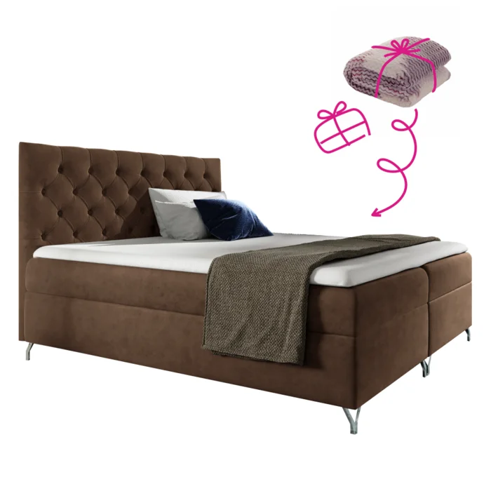 Boxspringová postel 160x200 Velvet GULIETTE + dárek