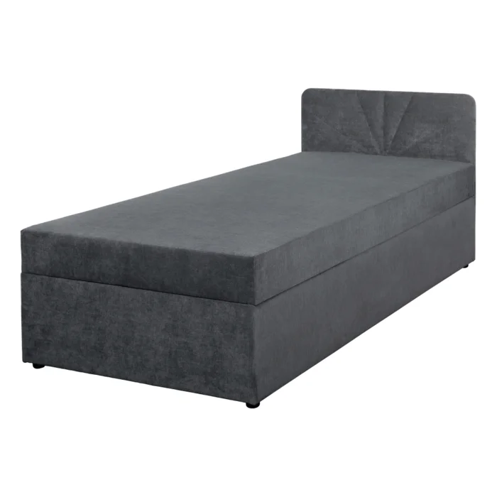 Boxspringová postel 90x200 cm šedá s úložným prostorem – univerzální SUPA