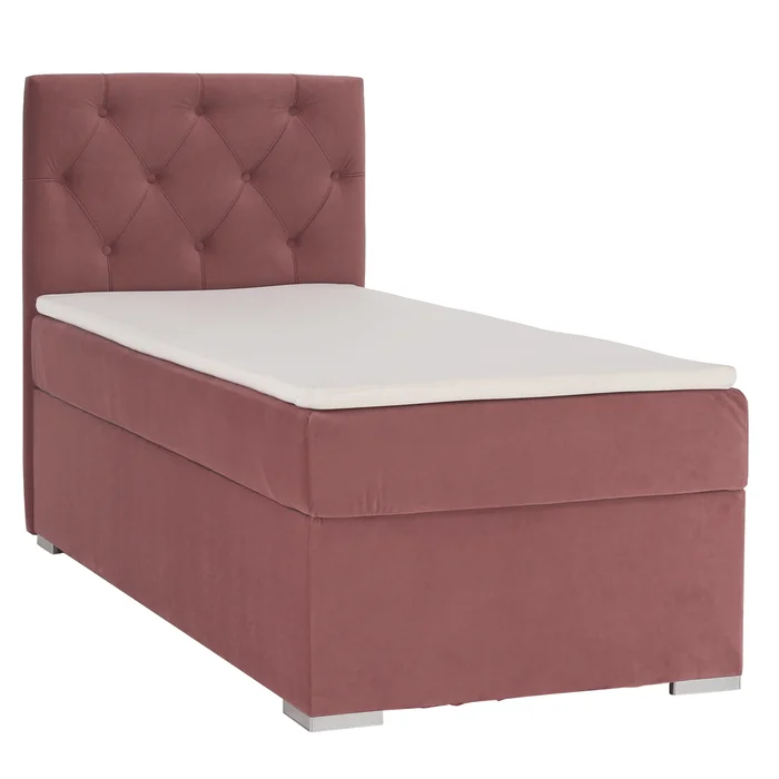 Boxspringová postel 90x200 levá starorůžová (ESHLY)