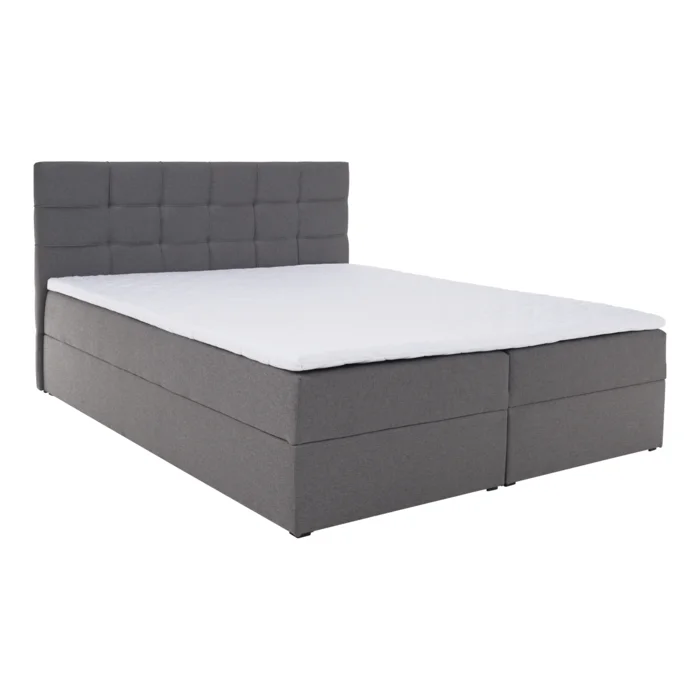 Boxspringová postel KAMILIA 180x200 šedá látka