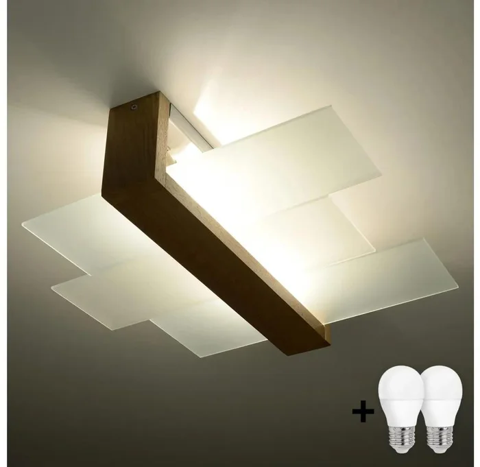 Brilagi HERA LED Stropní Svítidlo s Dřevěným Dekorem