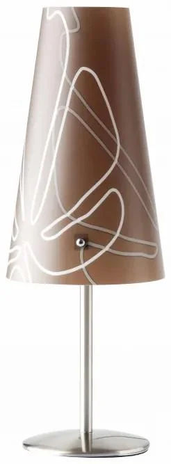 Brilliant Hnědá stolní lampa s květinovým motivem