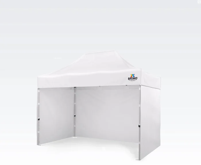 BRIMO Party Stan 2x3m s třemi bočními stěnami, bílý, ocelová konstrukce