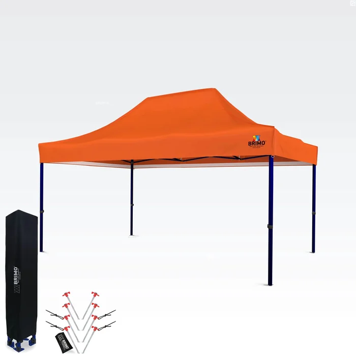BRIMO Párty Stan 3x4,5 m bez bočních stěn, oranžový, ocelová konstrukce