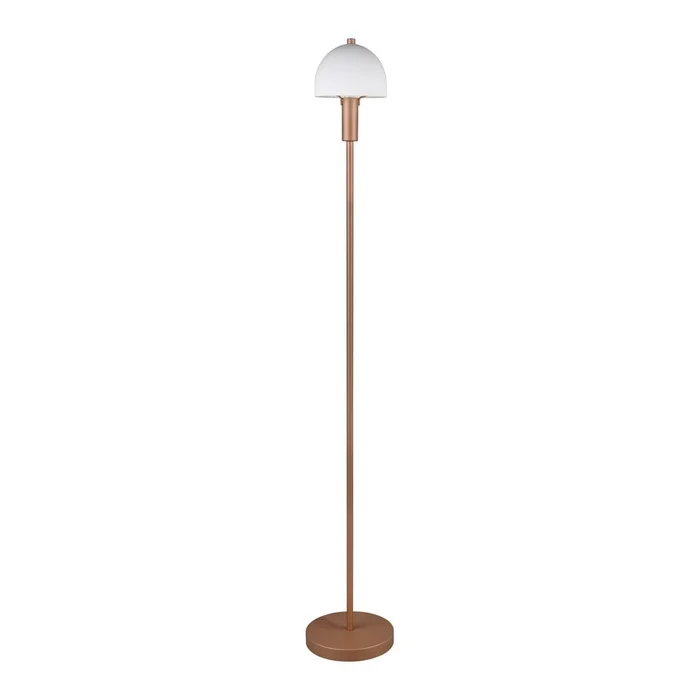 Bronzová stojací lampa Glenn s skleněným stínidlem