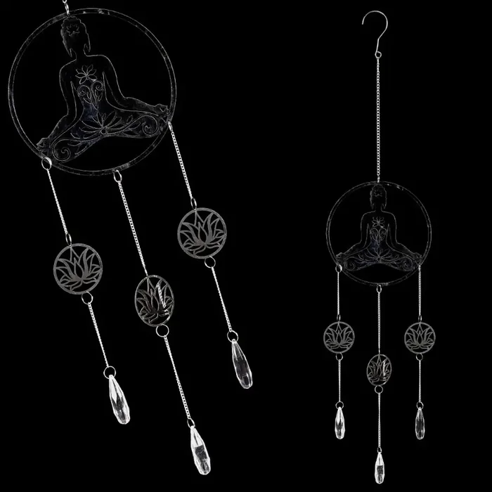 Budha ZK6631 SIL – kovová dekorace na zavěšení