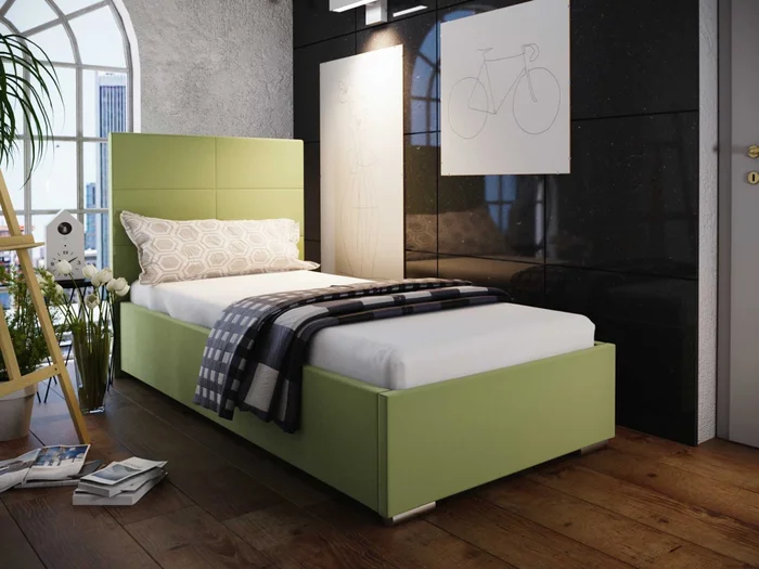 Čalouněná postel DANGELO 4 90x200 cm – zelená