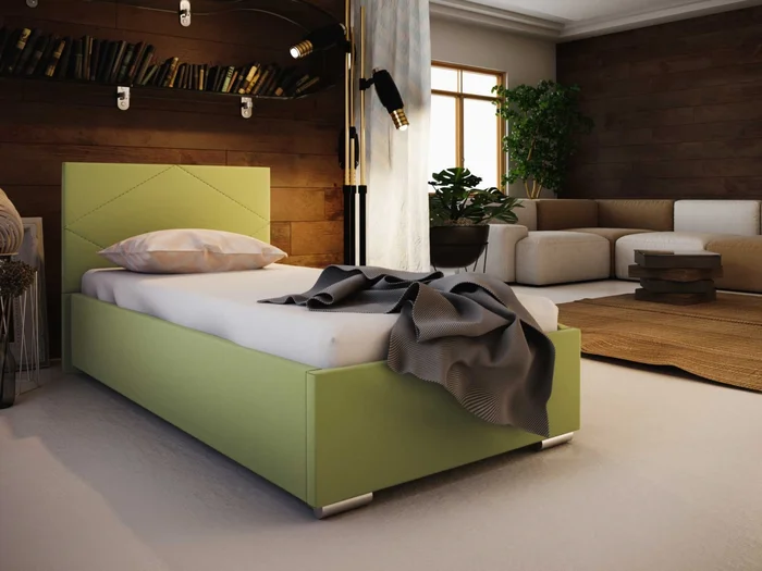 Čalouněná postel DANGELO 5 90x200 cm – zelená