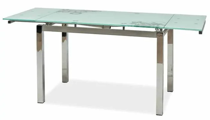 Casarredo GD-017 Rozkládací jídelní stůl – bílé tvrzené sklo