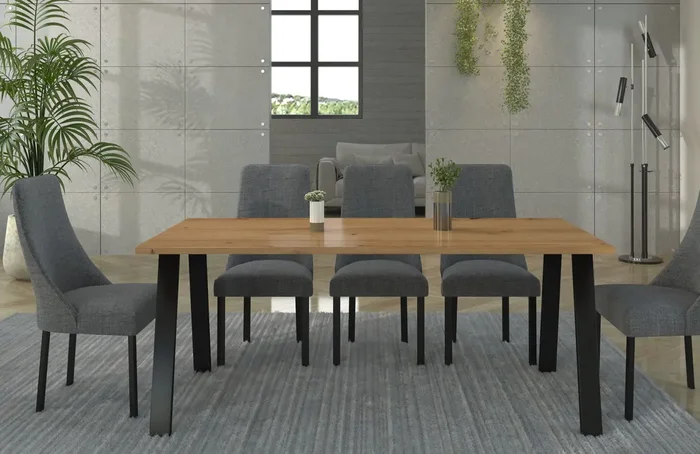 Casarredo Jídelní stůl KOLINA 185x67 cm černý/artisan