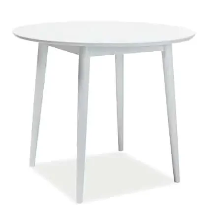Casarredo Kulový jídelní stůl LARSON 90x90 cm bílý