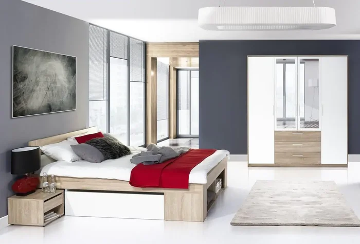 Casarredo MILO II – ložnice s postelí 140 cm a šatní skříní