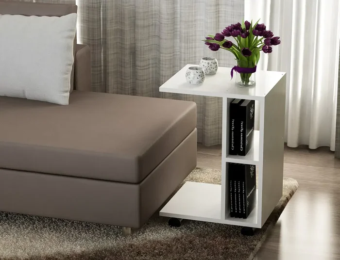 Casarredo Pojízdný odkládací stolek GEMEREK bílý