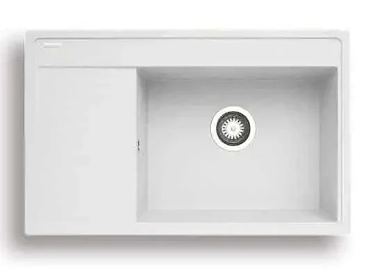 Casarredo Pyragranitový dřez CAMEA 1B/1D RH 79x50 cm Snow