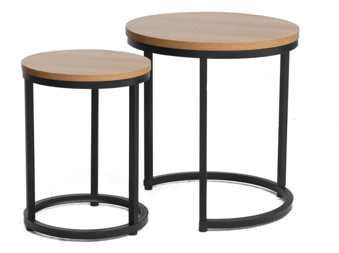 Casarredo Sada konferenčních stolků BOLA 2 ks dub/černá
