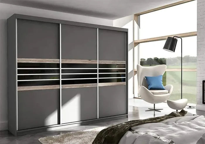 Casarredo Šatní skříň TURYN 250 Láva/Černá