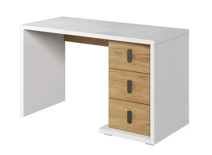 Casarredo SOMAS 06 3S – Pracovní stůl, bílá a ořech natural