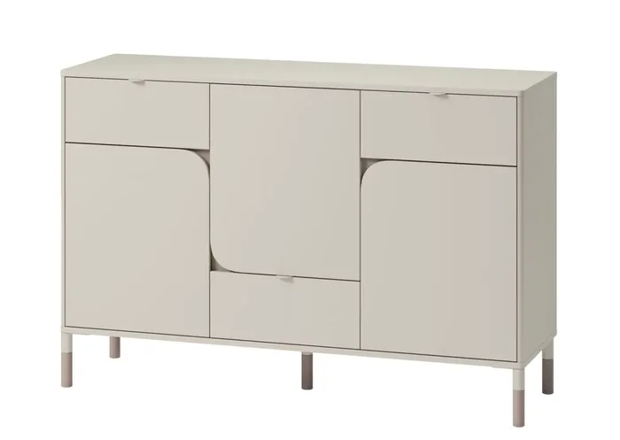 Casarredo SPOLETO Komoda 3-dveřová se zásuvkami kašmír/dub lanýž