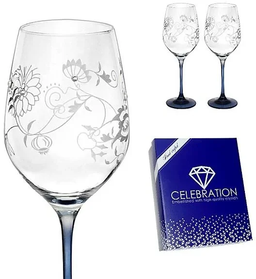 Celebration Crystals Sklenice na víno 2ks 360 ml