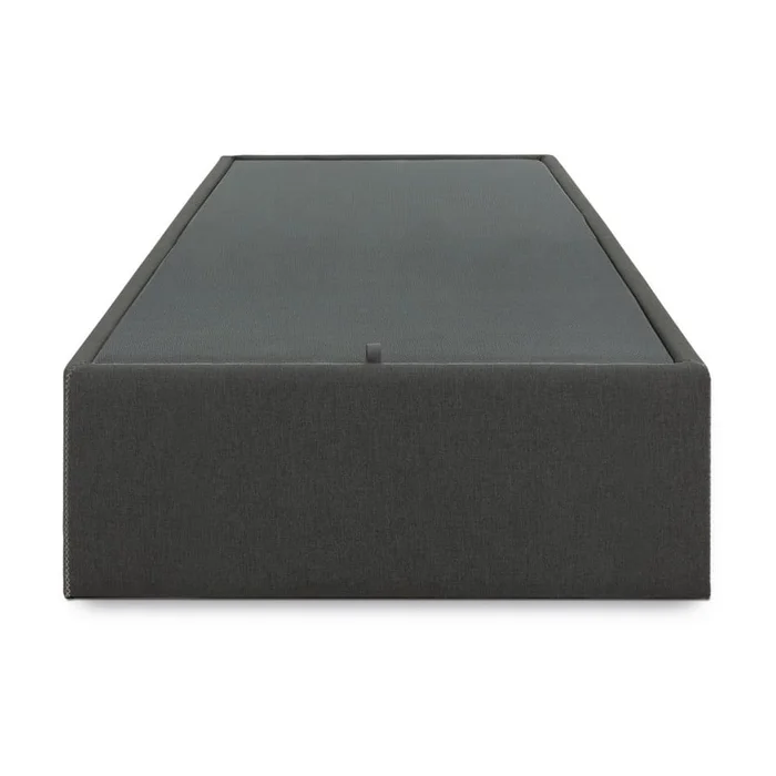 Černá čalouněná jednolůžková postel s úložným prostorem 90x190 cm