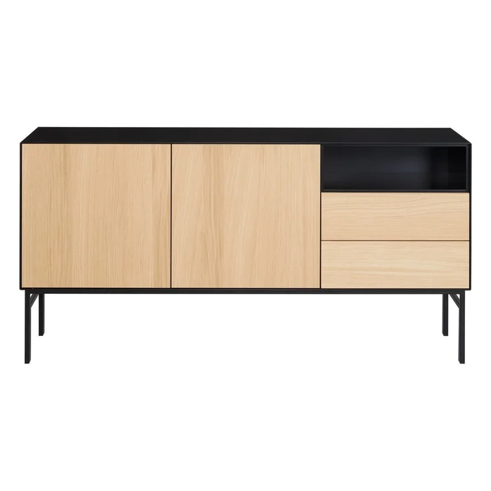 Černá komoda Edge 180x89 cm Hammel