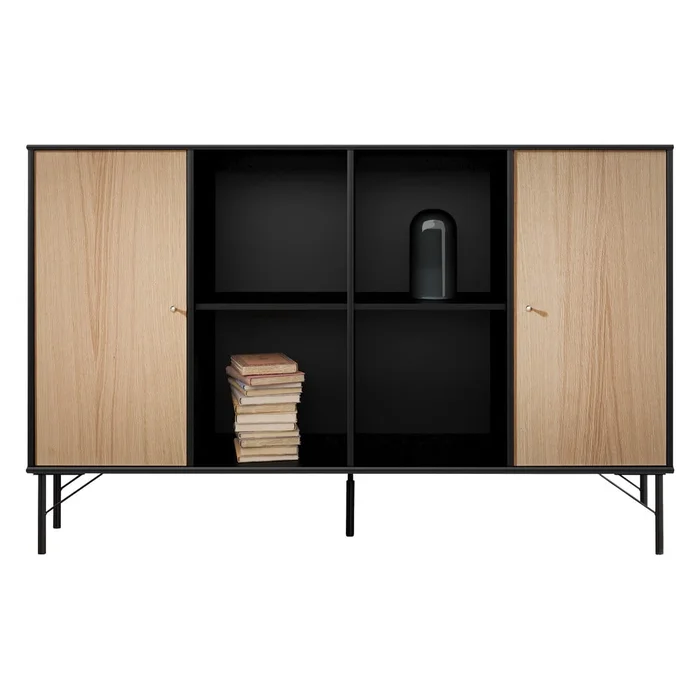 Černá komoda Hammel Mistral Kubus 136x89 cm