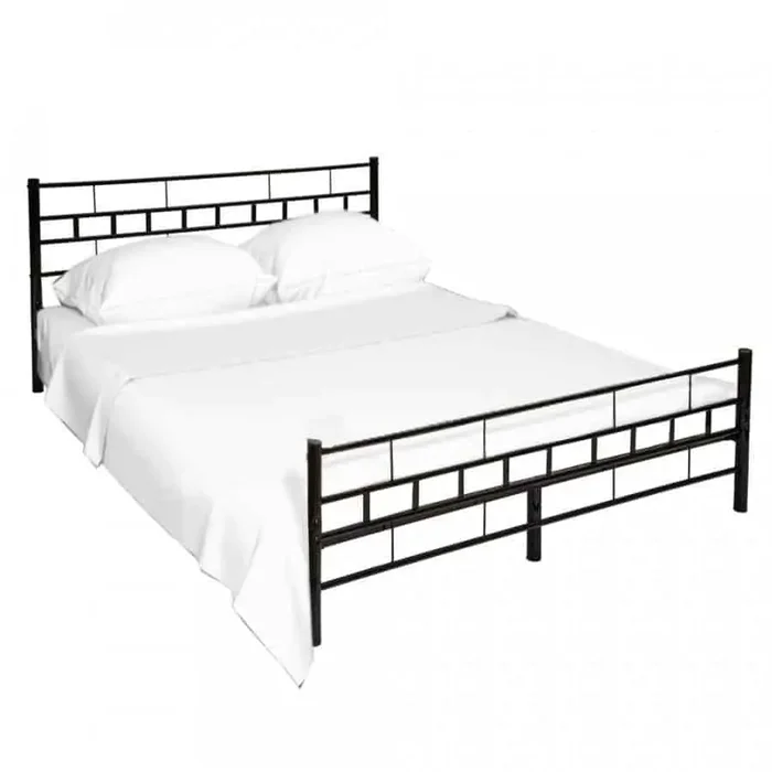 Černá kovová postel TAJGI 160x200