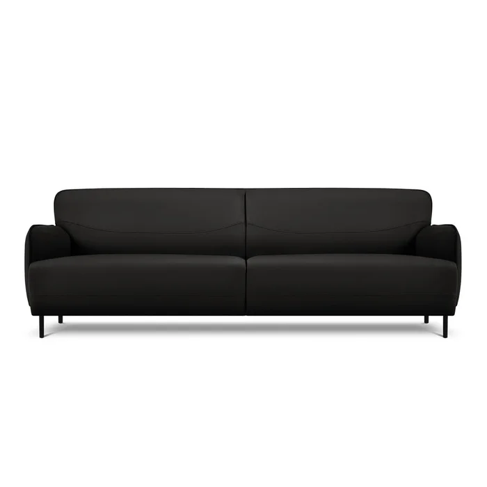 Černá kožená pohovka Windsor & Co Neso 235x90 cm